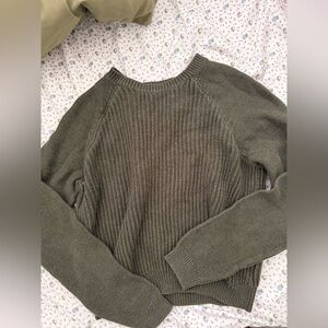 AEROPOSTALE Olive Crew Neck Sweater